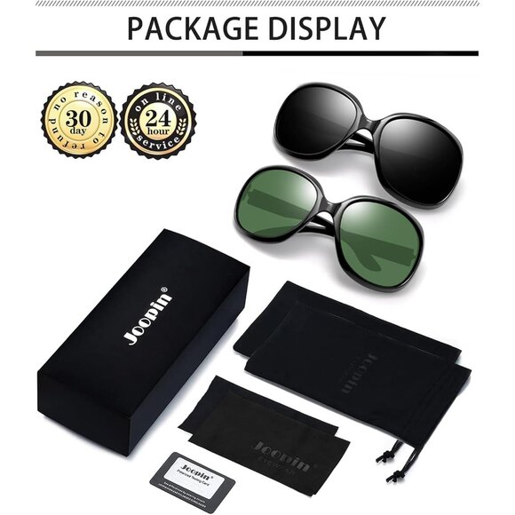 Women's Black Blackish Green Trendy Polarized Driving Sun Glasses UV Protective - Picture 6 of 6